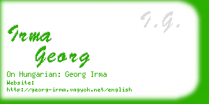 irma georg business card